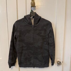 Eddie Bauer Kids' Dark Gray Camo Zip Hoodie